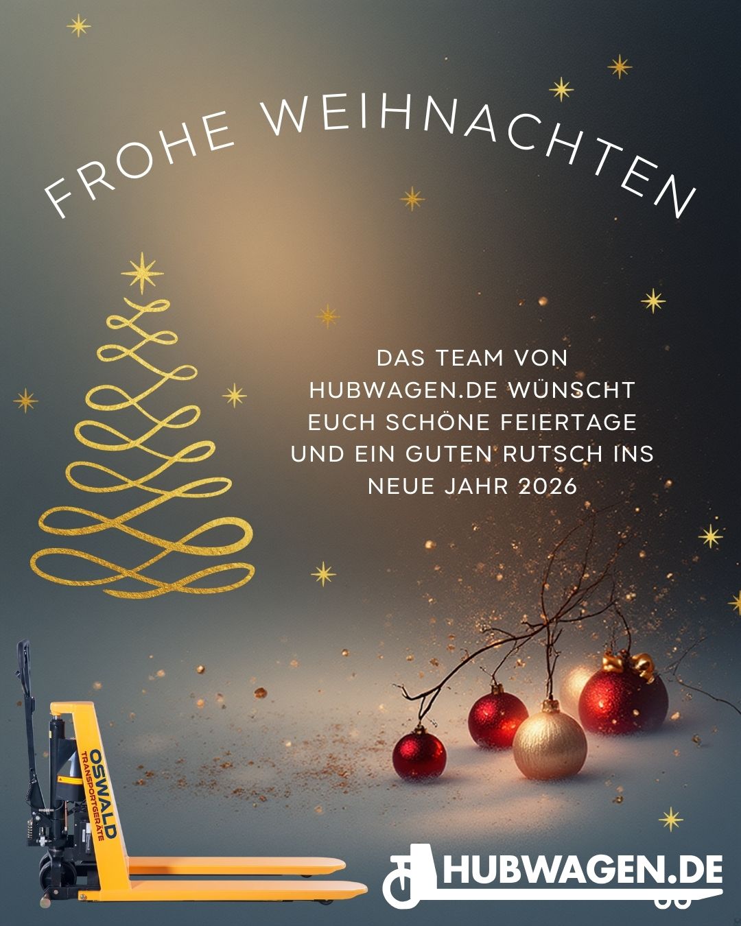 Ein Dankeschön zum Jahresausklang 2025 mit Hinweis zur Erreichbarkeit über die Feiertage