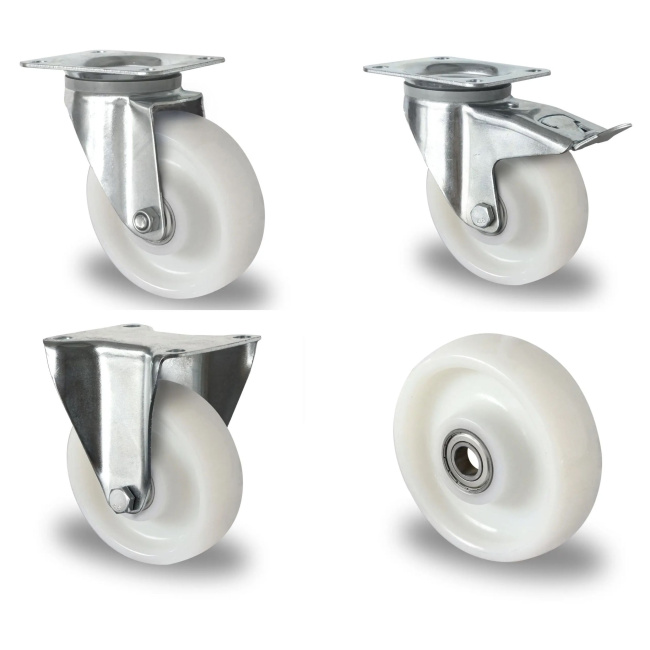 Polyamid Schwerlast Lenkrolle Bockrolle Einbaurad Doppelpräzisionskugellager verschiedene Größen