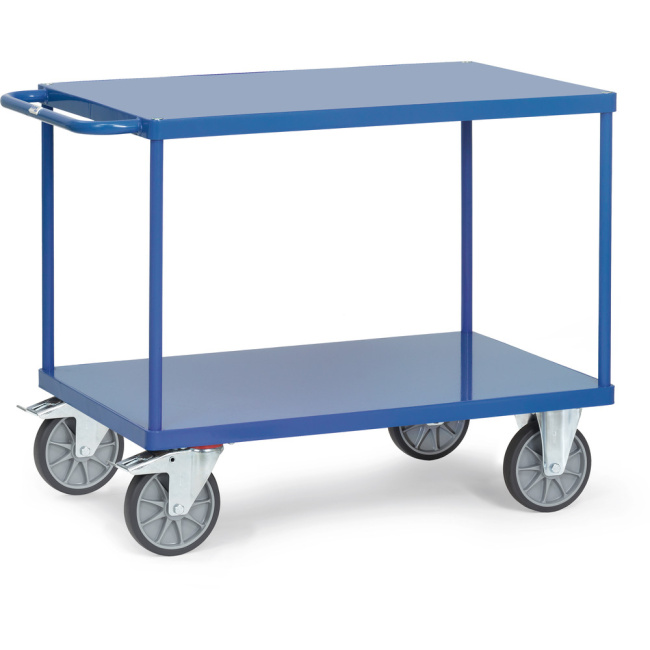 Fetra Tischwagen 500 - 600 kg, bis 1200 mm Länge, Stahlblech Plattform/Wannen