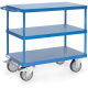 Fetra Tischwagen 3 Böden, 500 - 600 kg, bis 1200 mm Länge, Plattform/Wannen