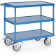 Fetra Tischwagen 3 Böden, 500 - 600 kg, bis 1200 mm Länge, Plattform/Wannen