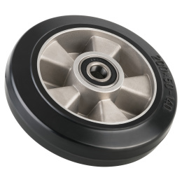 2 Stück Hubwagenräder Gummi 180 x 50/50 mm, Achse 20 mm inkl. Kugellager