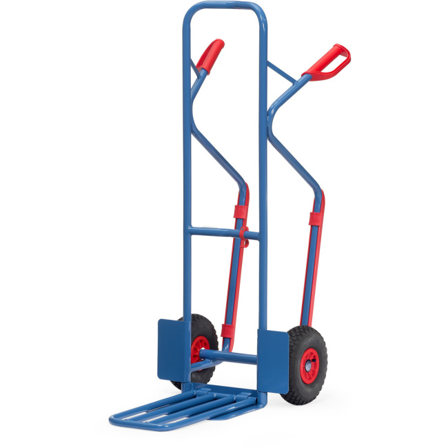 Fetra Paketkarre 250 x 320 mm 300 kg, Gleitkufen, Vollgummi, Luft, PU Bereifung