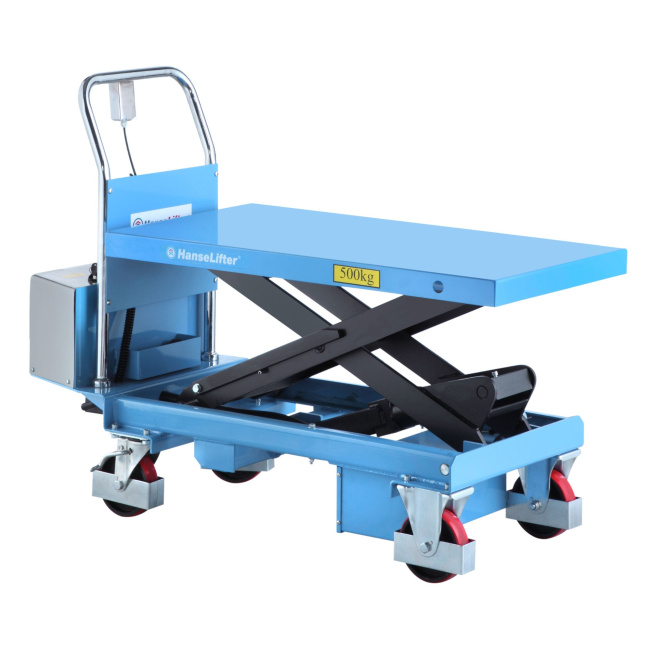 Fahrbarer Hubtisch 1.000 kg, 1.000 mm Hubhöhe, 1000 x 510 mm Plattform Fahrbarer Hubtisch 1.000 kg, 1.000 mm Hubhöhe, 1000 x 510 mm Plattform
