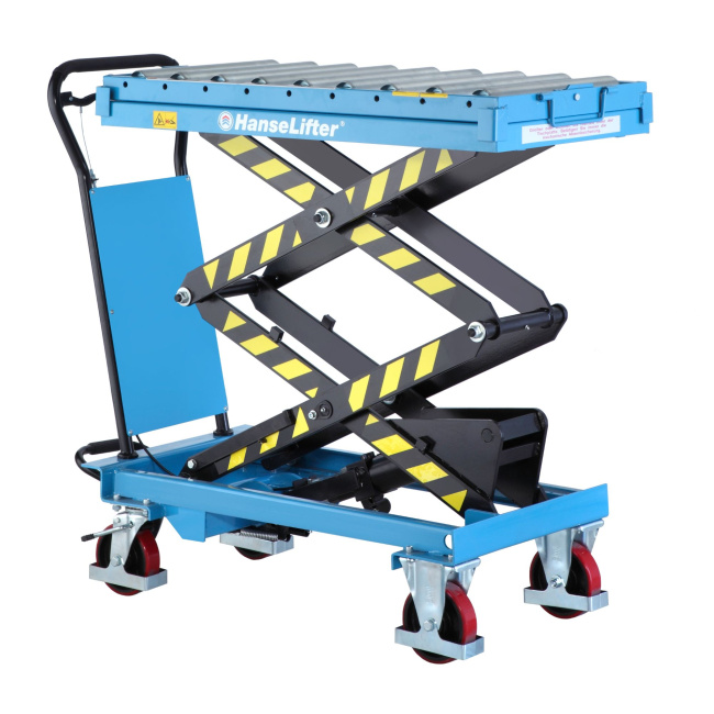HanseLifter Hubtisch 500 kg - 1000 mm Hubhöhe - mit Rollenbahn - SPR500