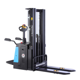 HanseLifter Deichselstapler 1600 kg, bis 5000 mm Hubhöhe, Mitfahrerplattform, Triplexmast