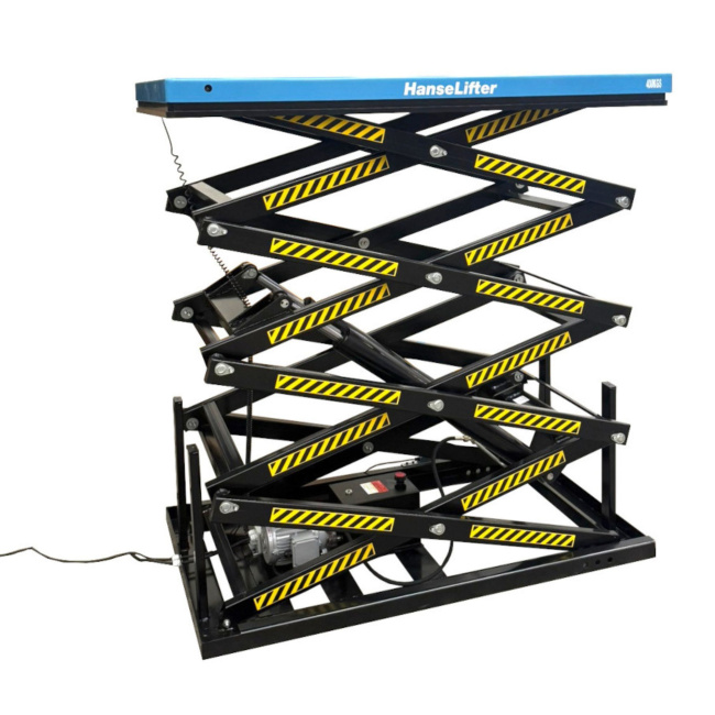 HanseLifter Vierfachscherenhubtisch QRSHT04 - 400 kg -  4140 mm Hubhöhe - 230/380V