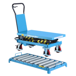 HanseLifter Hubtisch 300 - 500 kg - bis 1585 mm Hubhöhe - mit abnehmbarer Rollenbahn