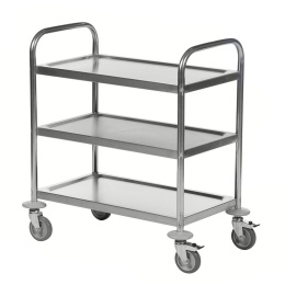 Edelstahl-Servierwagen 2 bis 4 Böden - bis 200 kg...