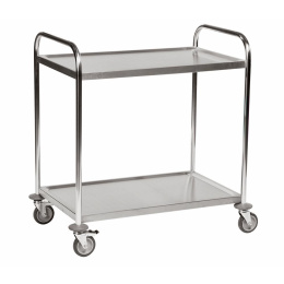 Edelstahl-Servierwagen 2 bis 4 Böden - bis 200 kg Traglast -  Klasse C2 & C3