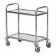 Edelstahl-Servierwagen 2 bis 4 Böden - bis 200 kg Traglast -  Klasse C2 & C3