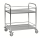 Edelstahl-Servierwagen 2 bis 4 Böden - bis 200 kg Traglast -  Klasse C2 & C3