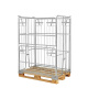 Palettenaufsatz Gitterbox 1200 x 800 mm - bis 1800 mm Höhe - stapelbar, verzinkt