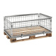 Palettenaufsatz Gitterbox 1220 x 820 mm - bis 1020 mm Höhe - stapelbar, verzinkt