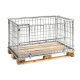 Palettenaufsatz Gitterbox 1220 x 820 mm - bis 1020 mm Höhe - stapelbar, verzinkt