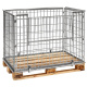Palettenaufsatz Gitterbox 1220 x 820 mm - bis 1020 mm Höhe - stapelbar, verzinkt