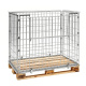 Palettenaufsatz Gitterbox 1220 x 820 mm - bis 1020 mm Höhe - stapelbar, verzinkt