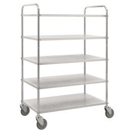 Etagenwagen mit 5 Böden - 980 x 585 x 1445 mm - 250 kg Traglast