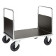 Plattformwagen 900 mm Höhe - Schiebebügel - Stirnwand - 500 kg - verzinkt