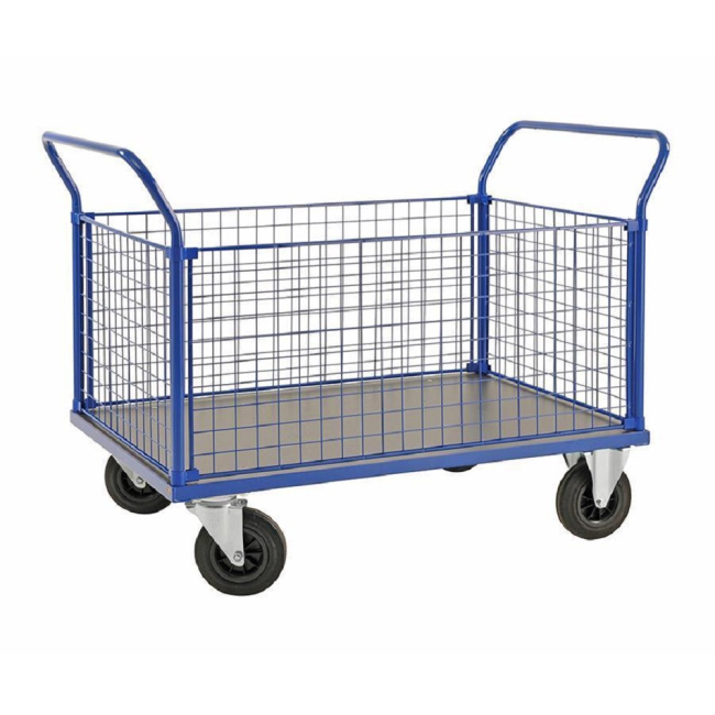 Vierwandwagen Gitterwagen 1.020 mm Höhe - 500 kg Tragkraft - Stahl - blau