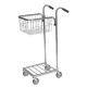 Mini-Transportwagen mit 1 Korb 660 x 385 x 1.090 mm, 35 kg, verzinkt