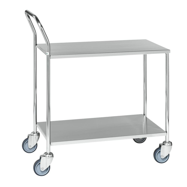 Servierwagen mit 2 Böden - bis 1000 x 580 x 970 mm - 200 kg Tragkraft - verzinkt