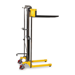 Fahrbarer Hubtisch mit Gabeln und Plattform 400 kg, 1,5 m Hubhöhe, 650 mm Gabeln