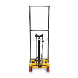 Fahrbarer Hubtisch mit Gabeln und Plattform 400 kg, 1,5 m Hubhöhe, 650 mm Gabeln