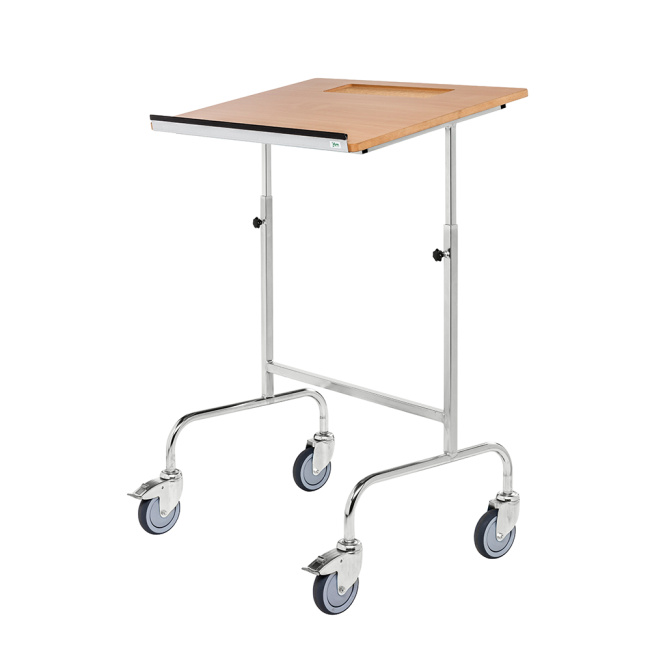 Rollpult, höhenverstellbar, 10° geneigt, 570 x 800 x 1.300 mm, 150 kg