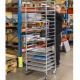 Tablettwagen für 18 Tabletts 600 x 440 x 1.880 mm, 150 kg - verzinkt