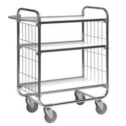 Kommissionierwagen bis 4 Böden - bis 1590 mm - 250 kg - Bremssystem - verzinkt