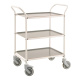 Servierwagen Tablettwagen 3 Böden - 770 x 495 x 960 mm - 150 kg - weiß/anthrazit