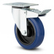 Blue Wheel Gummi Lenkrolle Bockrolle Bremsrolle Einbaurad mit Rollenlager