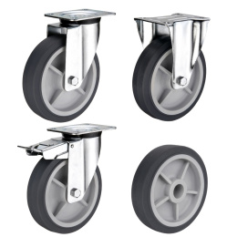 TPE Lenkrolle Bockrolle Bremsrolle Einbaurad mit...