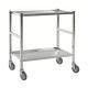 Tischwagen mit 2 Böden 690 x 430 x 750 mm - 150 kg Traglast - Stahl