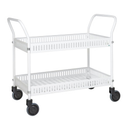 Verkaufswagen mit 2 Böden - 1130 x 550 x 940 mm - 250 kg Traglast - Stahl