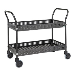 Verkaufswagen mit 2 Böden - 1130 x 550 x 940 mm - 250 kg Traglast - Stahl