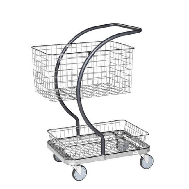 C-Line Einkaufswagen - 685 x 450 x 1000 mm - 120 kg Traglast -  Stahl