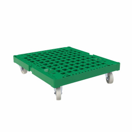 Rollplatte - 724 x 815 x 190 mm - 500 kg Traglast - Kunststoff Holz Metall