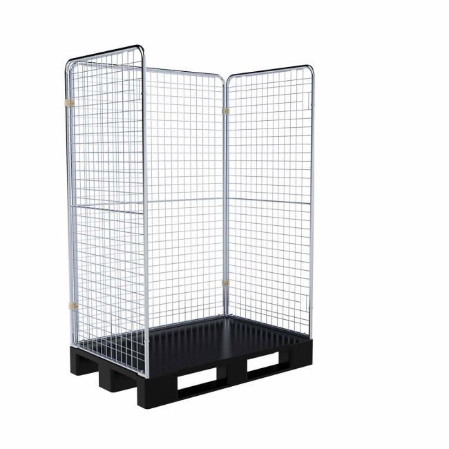 Entsorgungsbehälter 3 oder 4-seitig - 800 x 1200 x 1780 mm - 500 kg - Stahl
