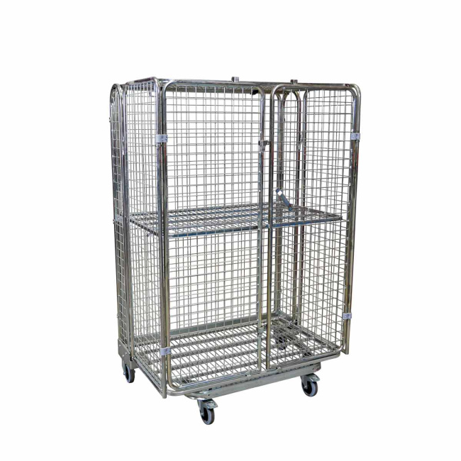 Nestbarer Rollbehälter ME - 5-seitig - 800 x 1200 x 1820 mm - 500 kg Tragkraft