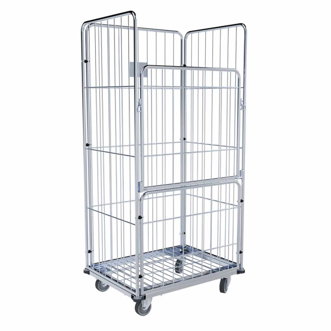 Wäschewagen Vorderwand klappbar - 4-seitig - 850 x 630 x 1750 mm - 500 kg