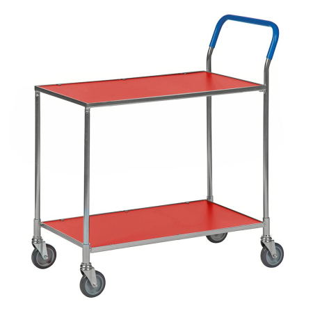 Tischwagen mit 2 Böden 850 x 435 mm, elektrolytisch verzinkt - orange
