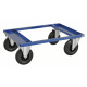 Paletten-Fahrgestell, niedrig, 800 x 600 x 270 mm, 800 kg - blau