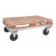 Paletten-Fahrgestell, niedrig, 1.244 x 844 x 355 mm, 800 kg - verzinkt