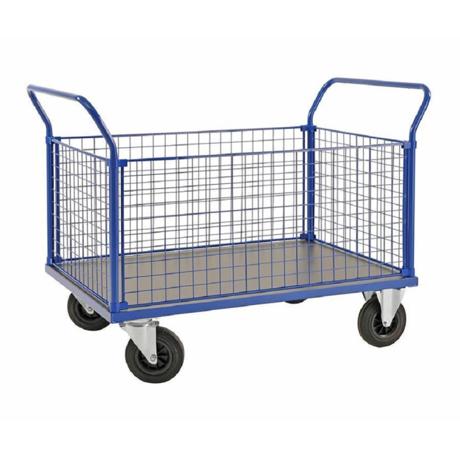 Vierwandwagen Gitterwagen 1.366 x 800 x 1.020 mm, 500 kg - blau