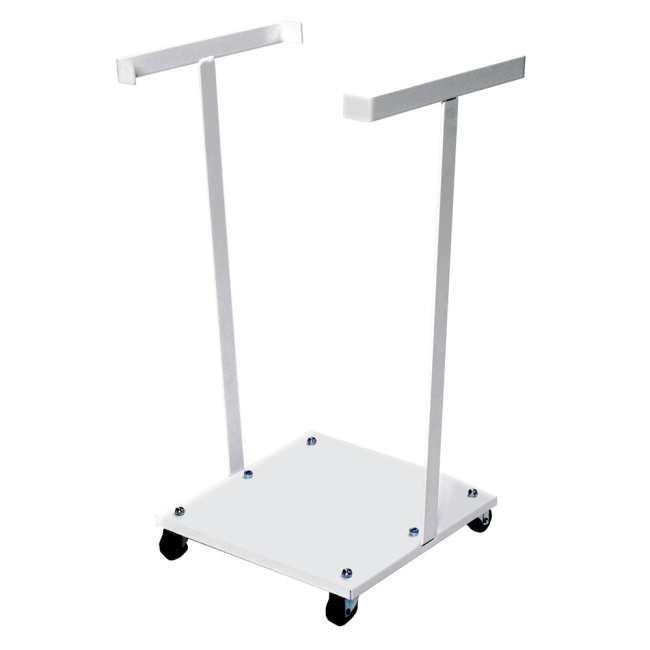 Müllsackständer, fahrbar, mit Rollen, für 60 Ltr. Müllsäcke, 30 kg - weiß