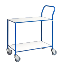 Tischwagen mit 2 Böden 840 x 430 mm - weiß/blau