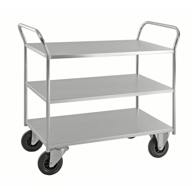 Etagenwagen 3 Böden mit Aufkantung 1080 x 550 x 975 mm 400 kg verzinkt