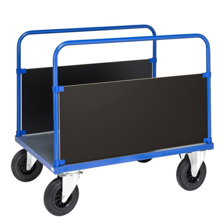 Längswandwagen mit Blechboden 500 kg, LxBxH 1.200 x 800 x 900 mm, blau